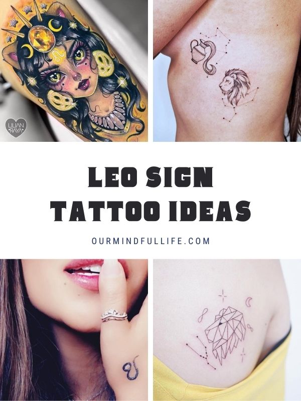 Leo zodiac tattoo ideas