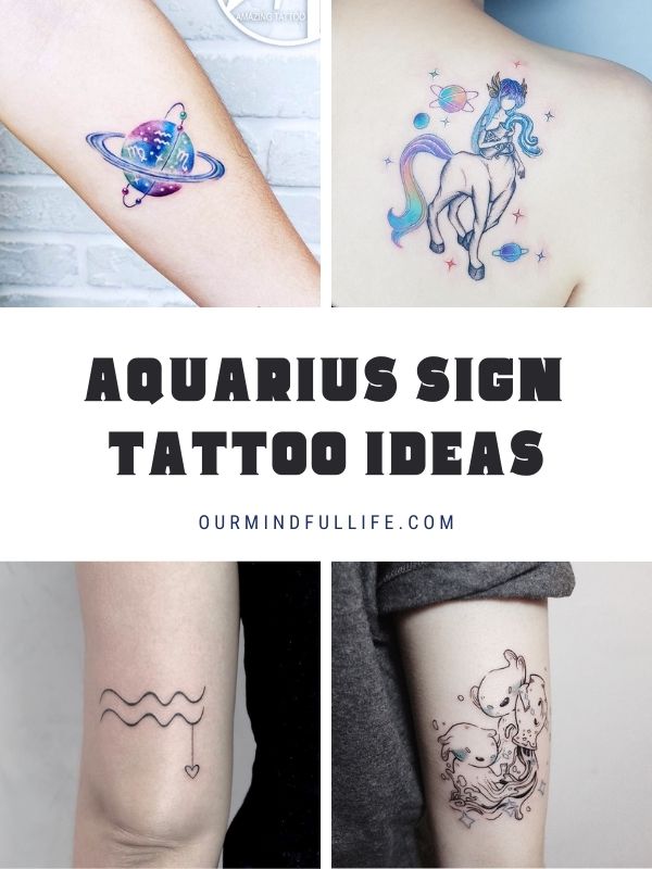 Aquarius zodiac tattoo ideas