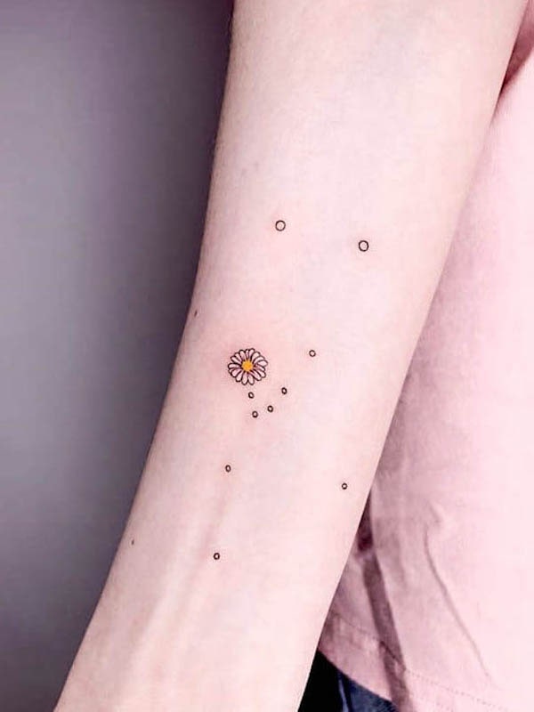 Minimalist constellation tattoo for Taurus by @firstjing