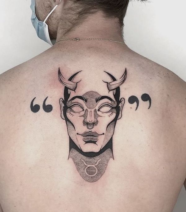 Badass Taurus man tattoo by @defeee