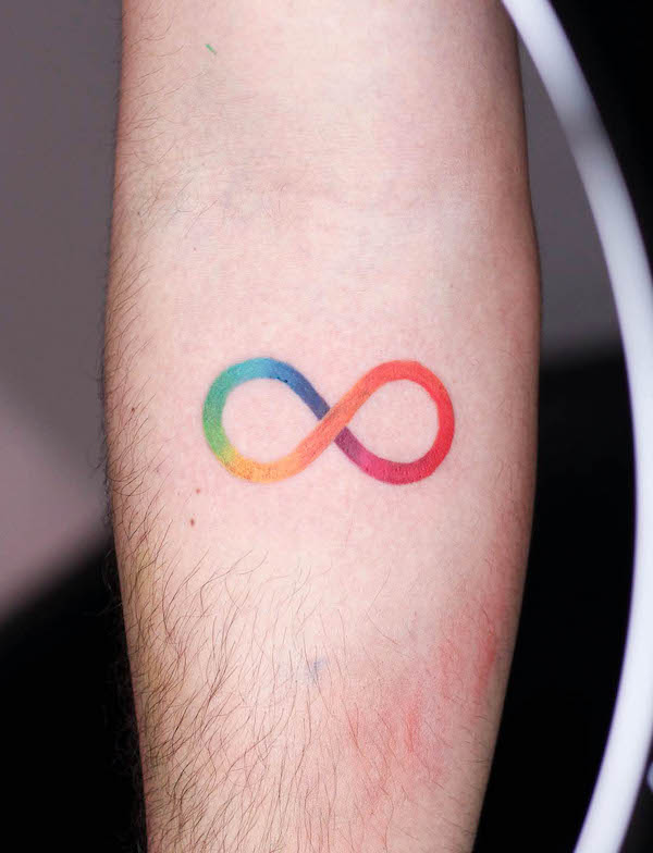 Rainbow infinity symbol by @havilavienna