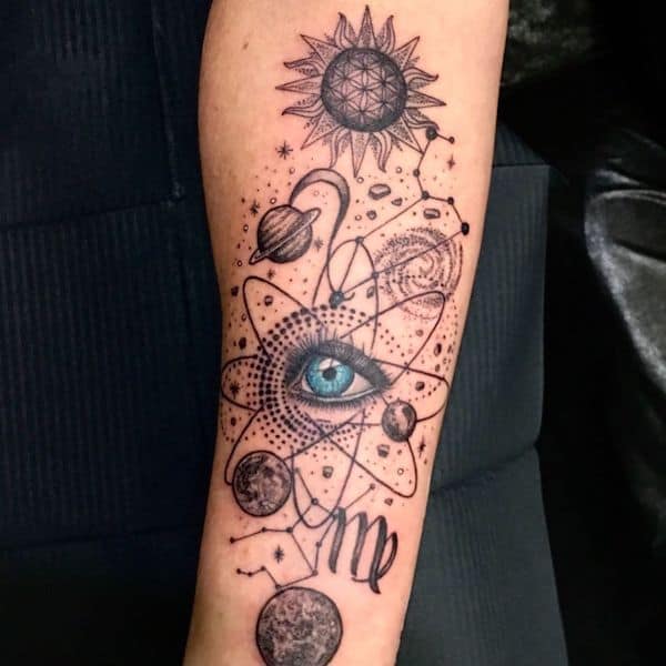 Un atrevido tatuaje de tercer ojo en el brazo por @ray.tattooer - Tatuajes atrevidos para hombres Virgo