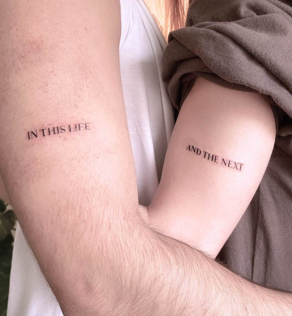 Hasta la próxima vida tatuajes con citas significativas de @rinaheartstudio