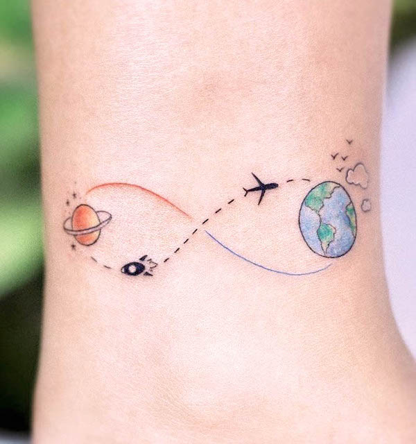 infinity tattoo for travelers by @minie._.chan_