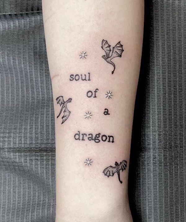 Dragon wrist tattoo for women by @k8.tat