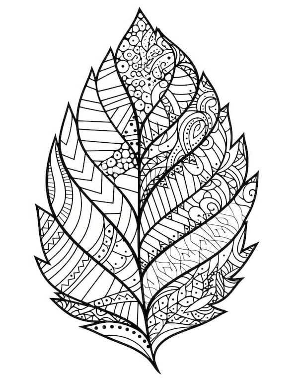 Mandala fall leaf