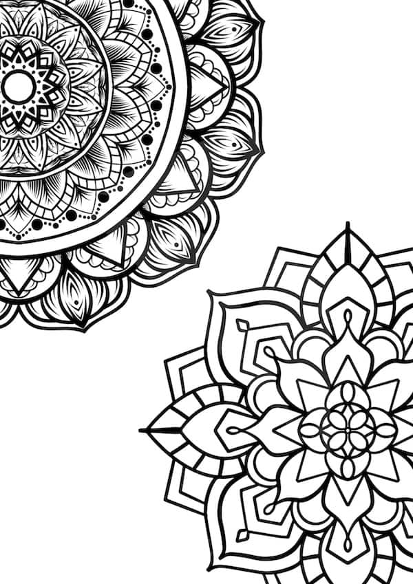 Simple mandala coloring page for kids