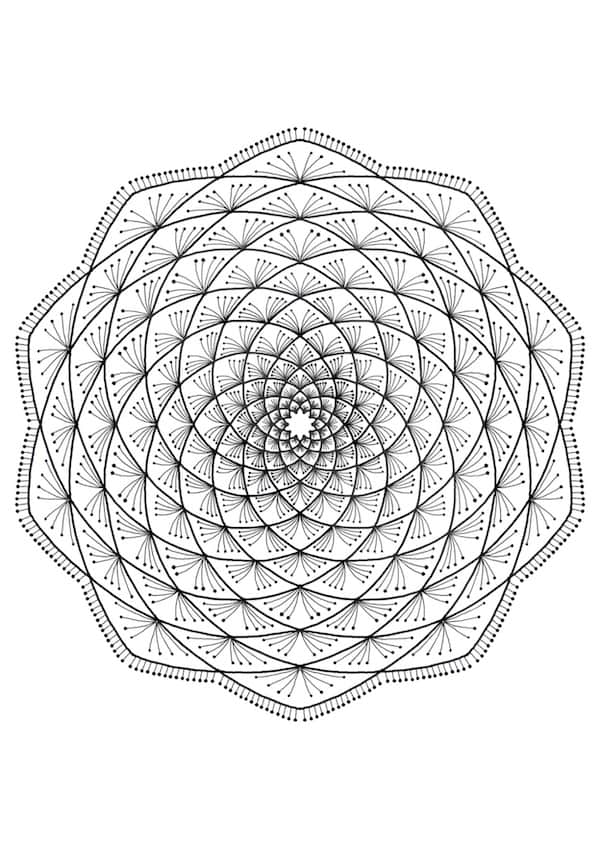 Repetitive mandala pattern