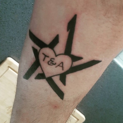 Hearts and Star Tattoo