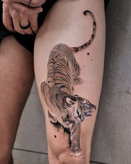 Tatuaje De Tigre Chino